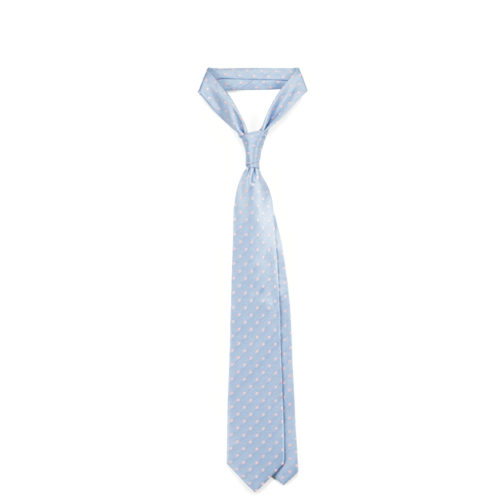 suit accessory tie silk baby blue pink polka dot
