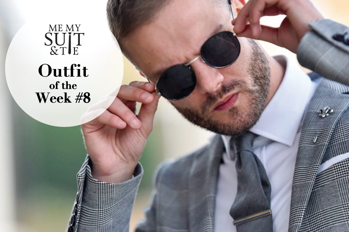 men's subscription box style guide  man in grey suit sunglasses